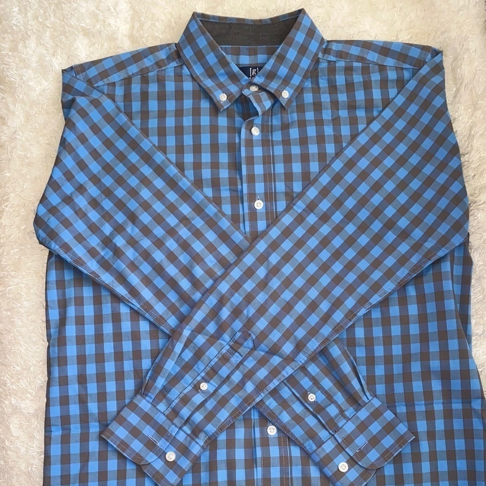 George size mens small 34-36 button down dress shirt
